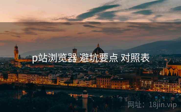 p站浏览器 避坑要点 对照表
