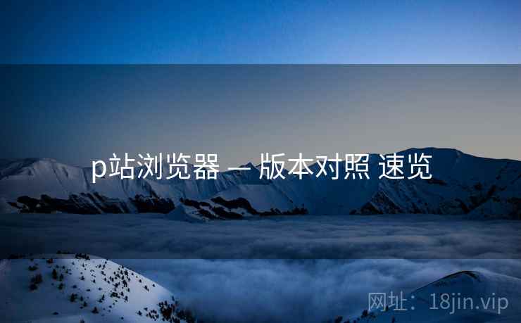 p站浏览器 — 版本对照 速览
