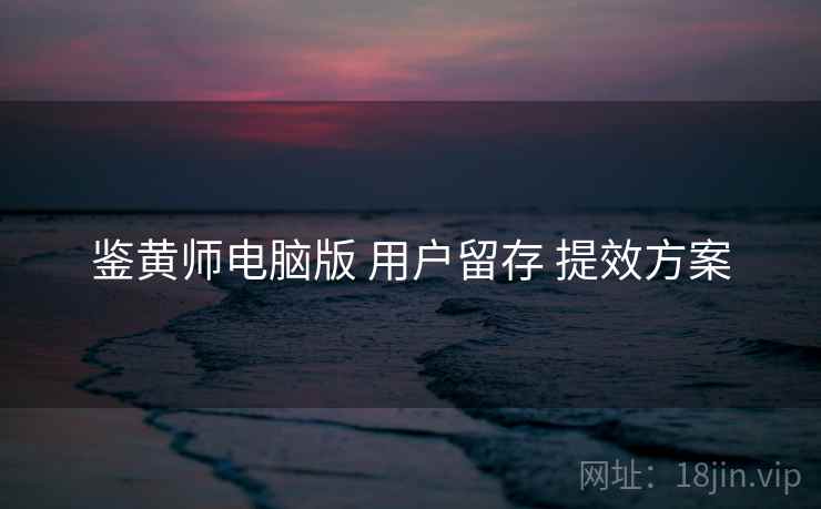 鉴黄师电脑版 用户留存 提效方案