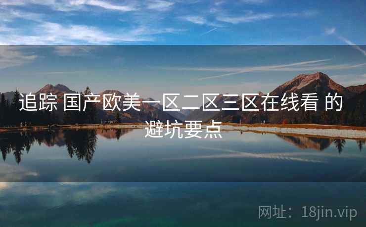 追踪 国产欧美一区二区三区在线看 的 避坑要点