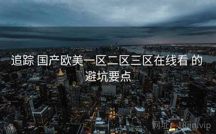 追踪 国产欧美一区二区三区在线看 的 避坑要点