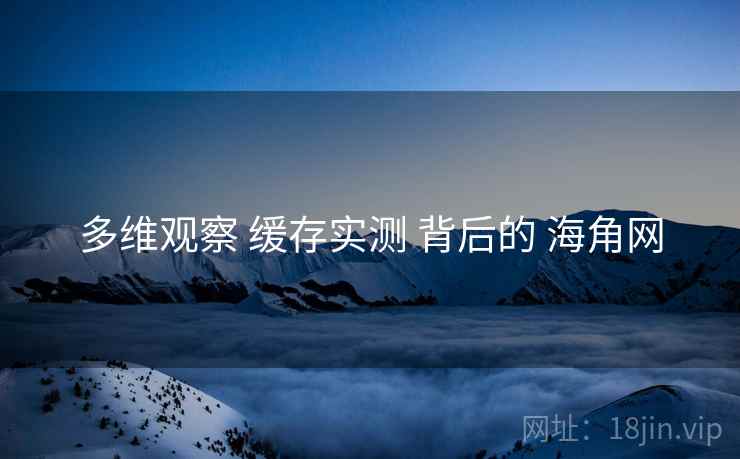 多维观察 缓存实测 背后的 海角网