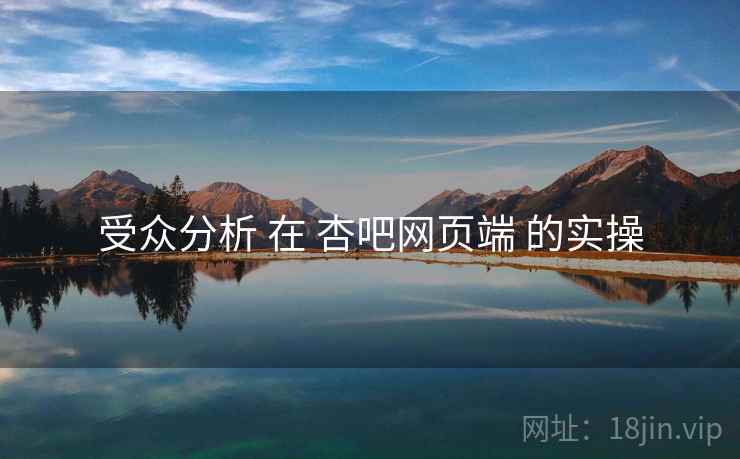 受众分析 在 杏吧网页端 的实操